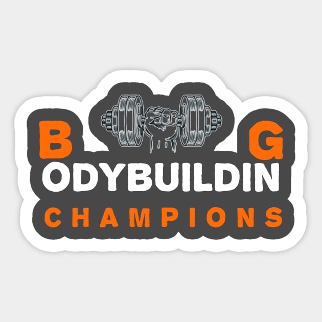 T-shirt Bodybuilding Champions Sticker by Mustafata996